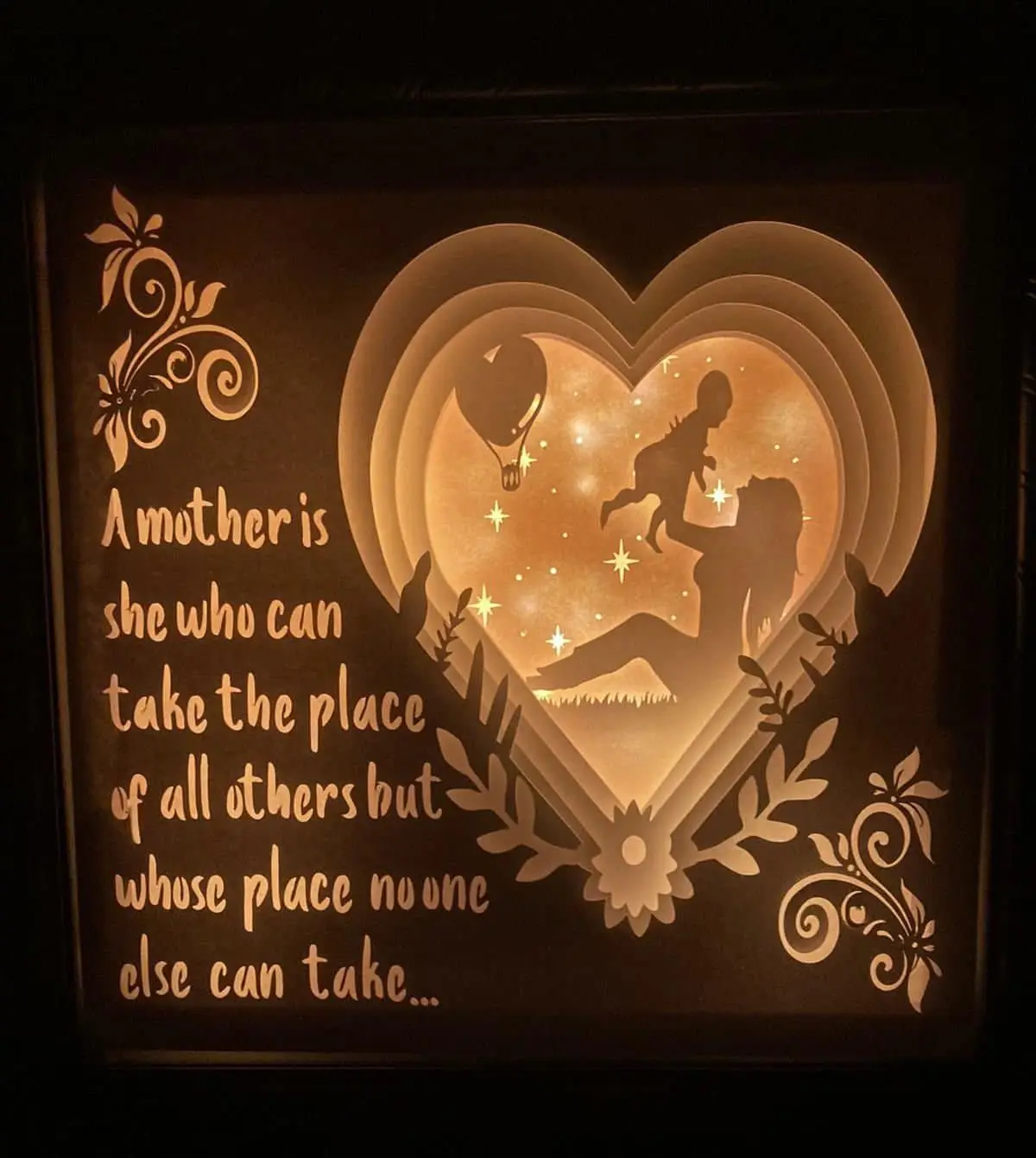 3D Mother's Day Shadow Box, handmade in Waterloo